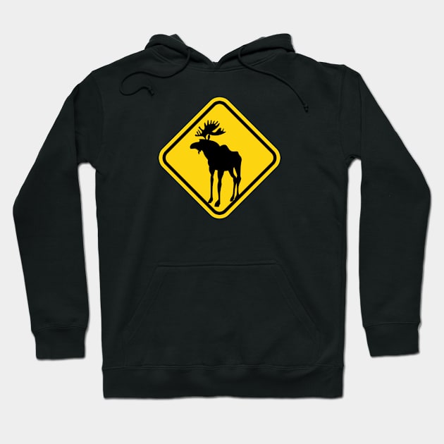 Warning sign for Elks Hoodie by NordicLifestyle